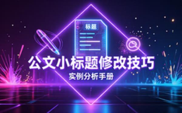 公文小标题修改完善技巧与实例分析手册