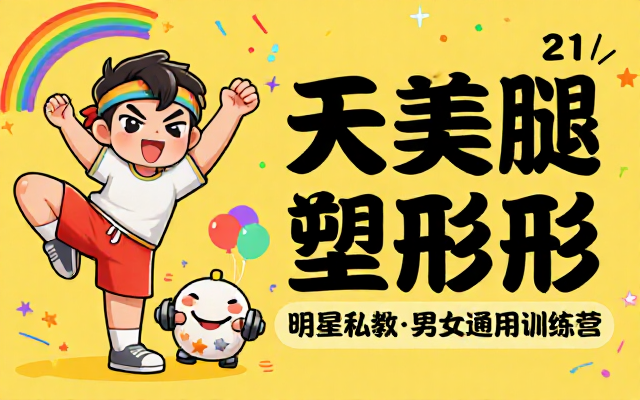 明星私教21天美腿塑形男女通用健身训练营