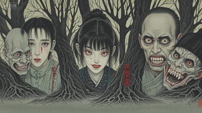 深夜独行遇白裙女子，冷风中惊魂未定