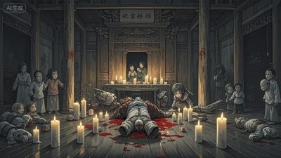 半夜醒来，床边站着个无脸小孩，烧完才消失