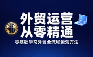 外贸运营全套教程 零基础学习外贸全流程运营方法