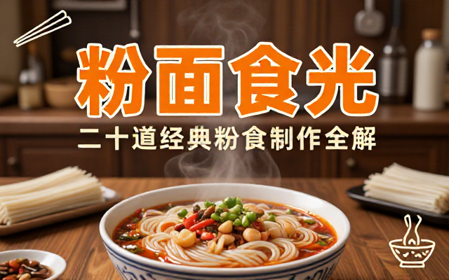 各类米粉肠粉酸辣粉等二十多种美食制作教程合集