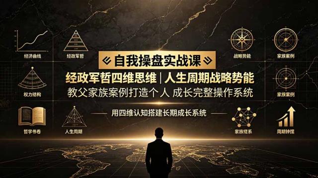 自我操盘实战课：经政军哲四维思维｜人生周期战略势能｜教父家族案例打造个人成长完整操作系统