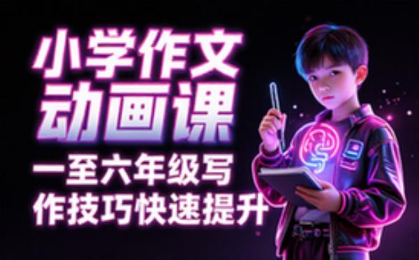 小学作文提升动画课 一至六年级写作技巧教学课程