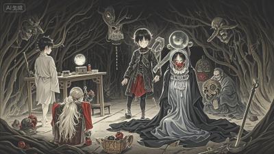 深夜医院通道惊现扭曲人形，诡异身影消失无踪！