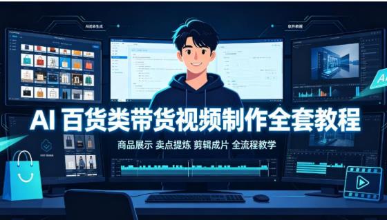 Ai百货类带货视频制作全套教程
