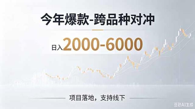 2026创业新风口—跨品种对冲震撼首发！日收益2000-6000，项目绿色长久，安全稳健