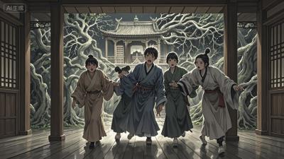 半夜看手机竟被诡异老太婆盯上，神秘幻境现妖气，两男孩消失如妖怪！