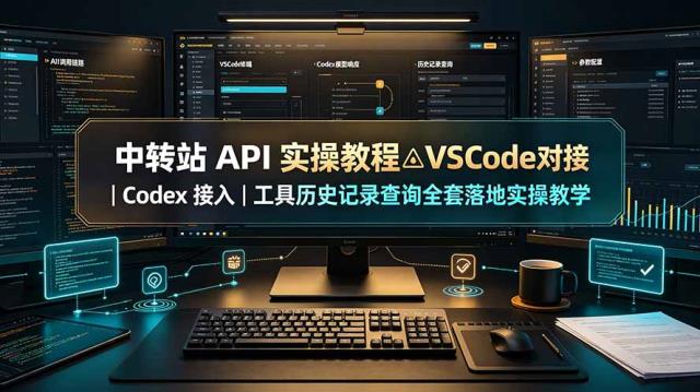 中转站 API 实操教程△VSCode 对接｜Codex 接入｜工具历史记录查询全套落地实操教学