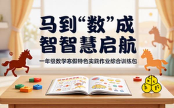 一年级数学寒假特色实践作业马年主题综合训练资料包