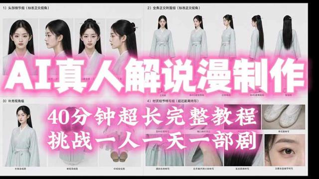 2026AI真人解说漫剧制作40分钟超长完整教程：自动批量化制作，挑战一人一天一部剧！