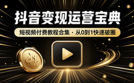 抖音平台付费课程合集 短视频运营变现自媒体赚钱教程大全