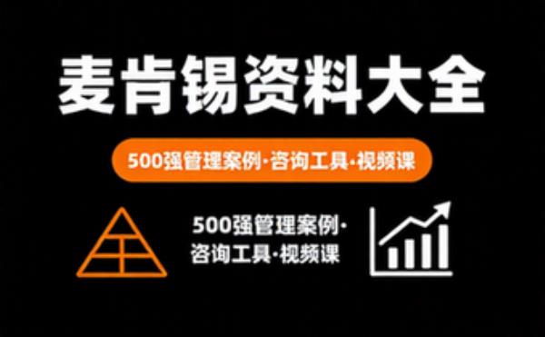 麦肯锡资料大全500强企业管理案例分析 咨询工具方法PPT模板视频课 ​​​