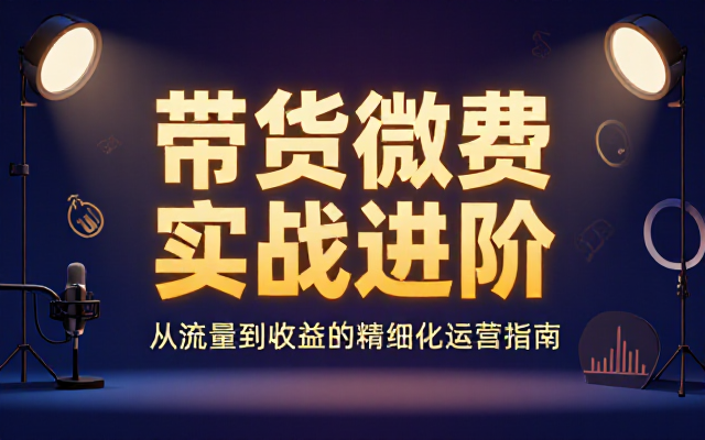 带货结合微付费模式运营进阶教学课程