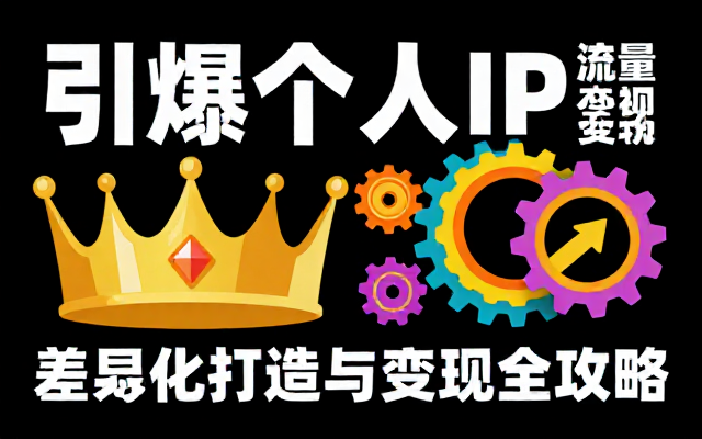 差异化个人IP打造实操课程及流量变现方法详解