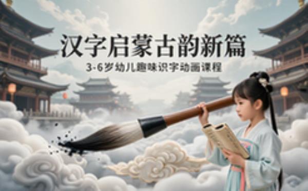 幼儿汉字启蒙动画课程 趣味学汉字幼小衔接识字教学