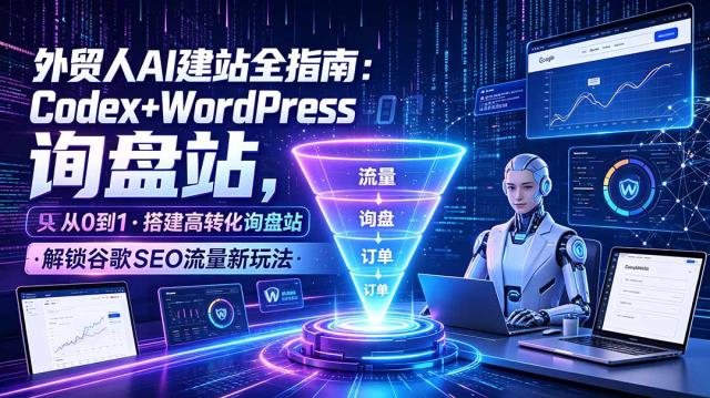 外贸人AI建站全指南：CodexWordPress从0到1·搭建高转化询盘站·解锁谷歌SEO流量新玩法