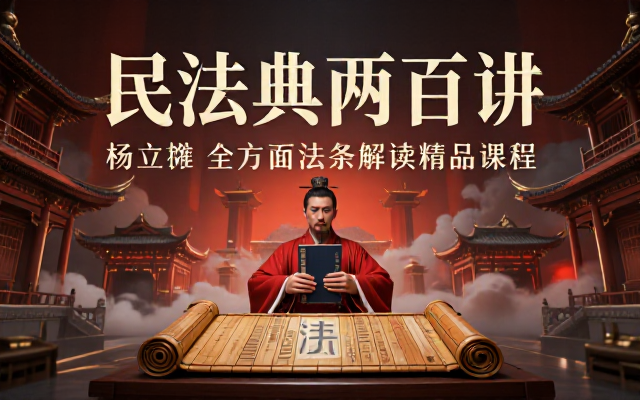 民法典两百讲杨立新全方位法条解读精品课程