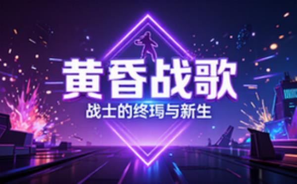 二次元CG分镜黄昏废墟战士战斗与收尾
