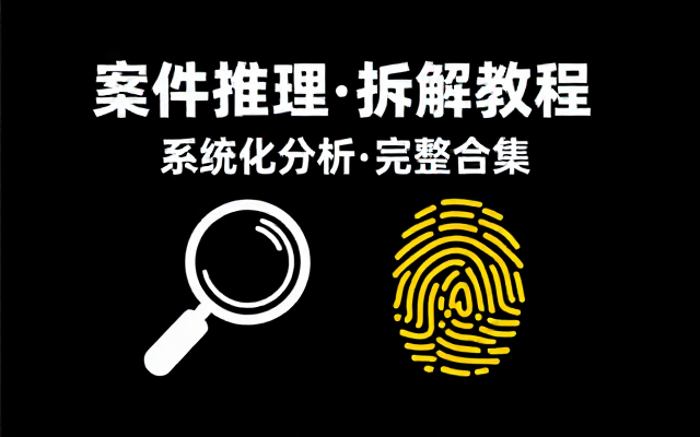 拆解案件推理分析完整教程合集
