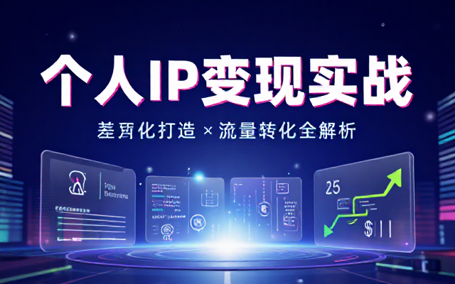 差异化个人IP打造实操课程结合流量变现方法详解