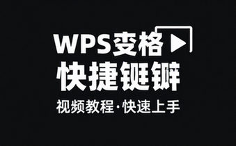 【Excel教程】WPS表格快捷键视频
