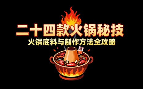 二十四款火锅美食技术教程 各式火锅底料与制作方法学习