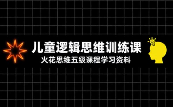 儿童逻辑思维训练课 火花思维五级课程学习资料