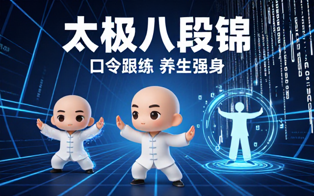 太极拳与八段锦完整教学视频跟随口令练习传统养生功法强身健体