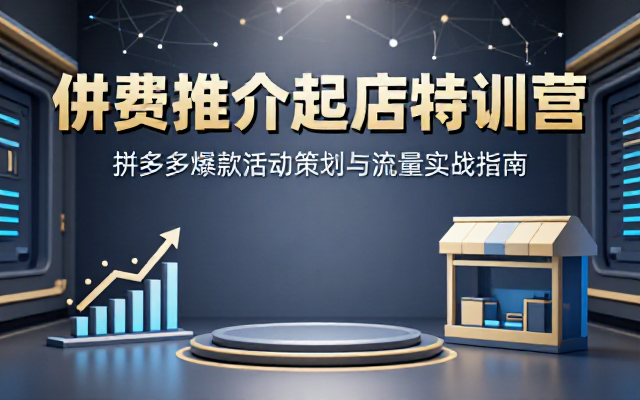 拼多多店铺起店付费推广活动策划特训营课程