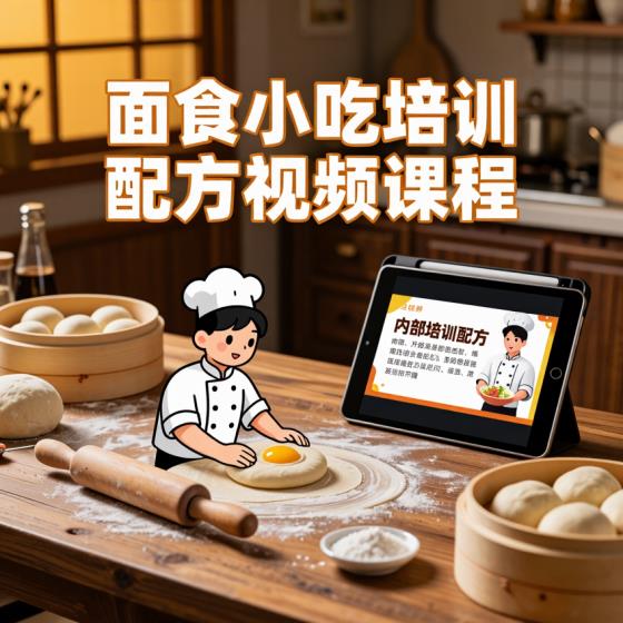 面食小吃配方视频课程大全-餐饮从业者内部培训资料