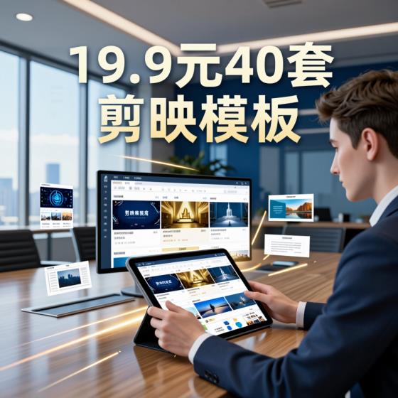 剪映企业宣传模板40套-Win&Mac通用-大气历程文化素材合集