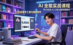 AI全能实战课程学生从业者AI工具及爆款视频制作在线课程