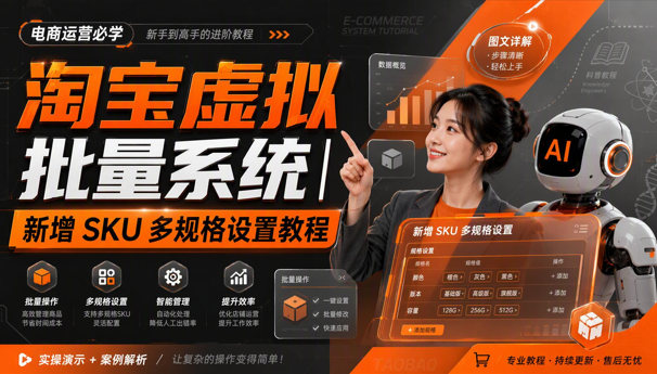 淘宝虚拟资源全自动项目更新功能：SKU多规格上传商品