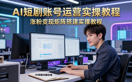 AI短剧账号运营教程-适合新手含涨粉变现矩阵搭建实操资料