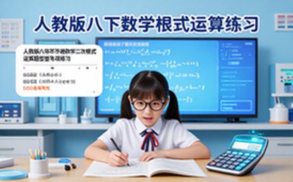 人教版八年级下册数学二次根式运算题专项练习资料