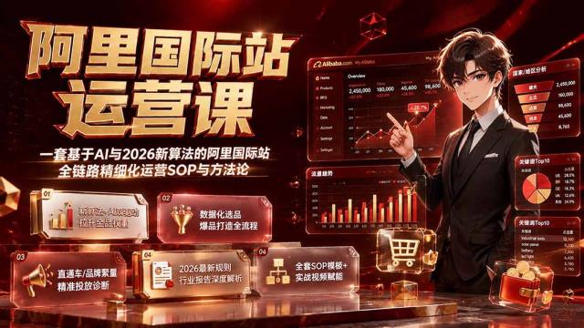 阿里国际站运营课：一套基于AI与2026新算法的阿里国际站全链路精细化运营SOP与方法论(更新)