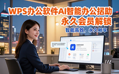 WPS办公软件AI助手永久会员解锁资料适用于办公人群