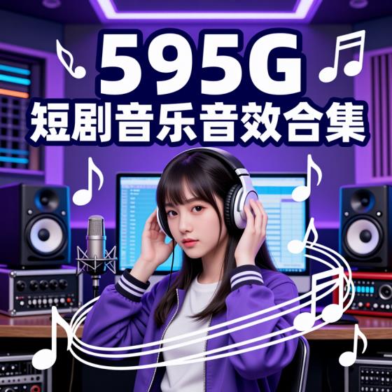 短剧音乐音效595G大合集-创作者适用-分类清晰剪辑素材包