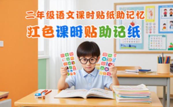 二年级下册语文彩色课时贴纸-学生适用-标注重点助记忆资料
