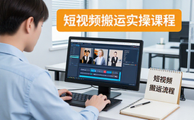 短视频搬运实操课程-新手适用-熟悉流程细节-视频教程