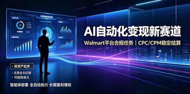 AI智能数据与流量平台日收300｜自动化流量变现新项目