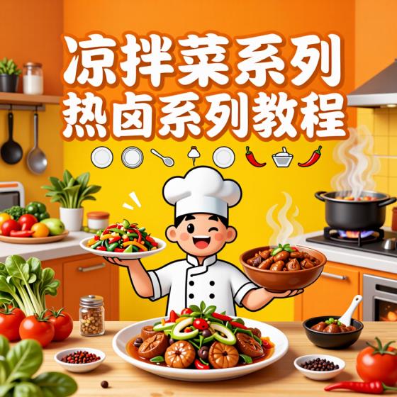 凉拌菜热卤系列教程电子资源-美食爱好者适用