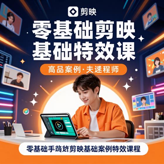 剪映零基础手机版特效课程-新手适用含案例教程资料