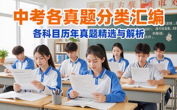 中考真题分类汇编初中生各科目历年真题解析电子资料