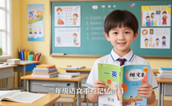 二年级下册语文重点知识点彩色一课一贴随身记忆学习资料