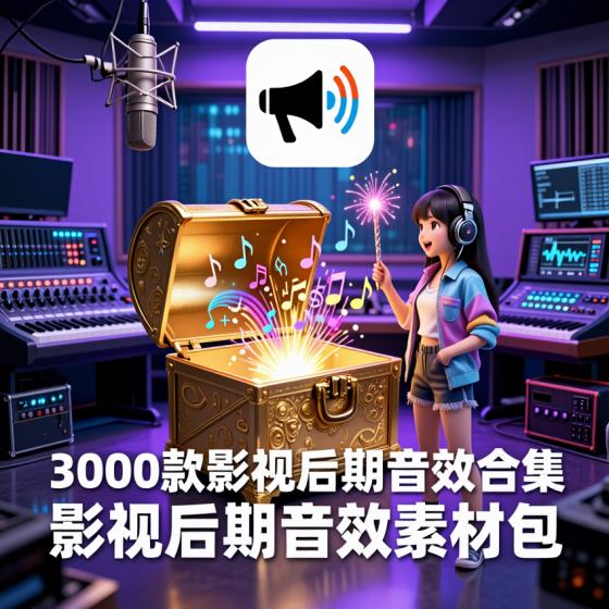 影视后期音效包-创作者适用-3000款14套中文分类素材合集