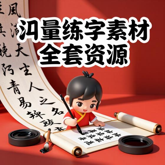 练字素材合集-书法爱好者-多字体临摹练习-全套资源