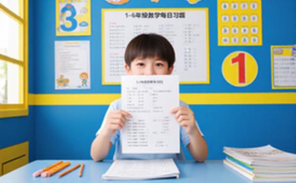 一至六年级学生每日数学习题纸条巩固知识点碎片化练习