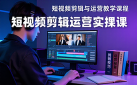 短视频剪辑课程-短视频创作者-实操运营教学-快速批量产出